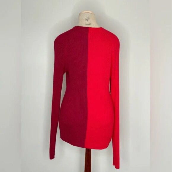 Trina Turk Women's | Seema Two-Toned Long-Sleeve Sweater | Trina Turk Size XL - Picture 5 of 9